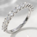 1ct Diamond Half Eternity Ring – Round Detail