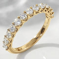 1ct Diamond Half Eternity Ring – Round Detail
