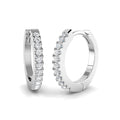 0.2ct lab-grown diamond classic single-row huggie hoop earrings in 9ct white gold