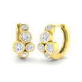 1.27ct lab-grown diamond bubble cluster huggie hoop earrings in 9ct yellow gold