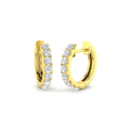 0.62ct lab-grown diamond claw-set small hoop earrings in 9ct yellow gold