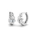 0.61ct lab-grown diamond bubble cluster huggie hoop earrings in 9ct white gold