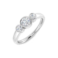 0.56ct Round Lab-Grown Diamond Three-Stone Ring – white metal