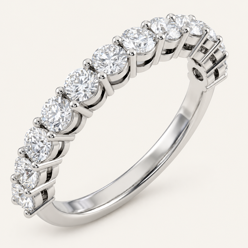 1ct Lab-Grown Diamond Half Eternity Ring