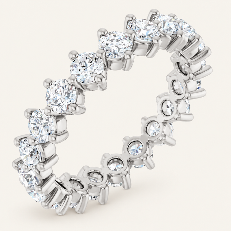 2ct Natural Diamond Full Eternity Ring – Elegant Claw Design
