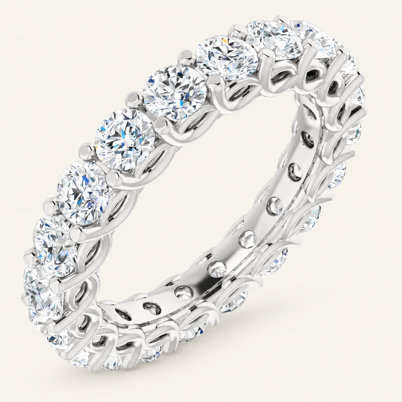 3ct Natural Diamond Full Eternity Ring – Interlocking Design