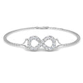 0.5ct Lab-Grown Diamond Double Infinity Bracelet in 9ct White Gold