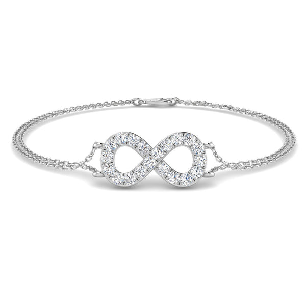 0.5ct Lab-Grown Diamond Double Infinity Bracelet