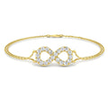 0.5ct Lab-Grown Diamond Double Infinity Bracelet in 9ct Yellow Gold