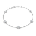 0.91ct Lab-Grown Diamond By The Yard Bracelet in 9ct White Gold