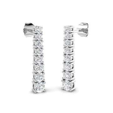 Lab-grown diamond drop earrings in 9ct White Gold
