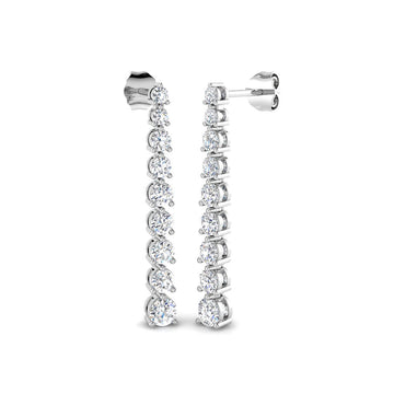 Lab-grown diamond drop earrings in 9ct White Gold
