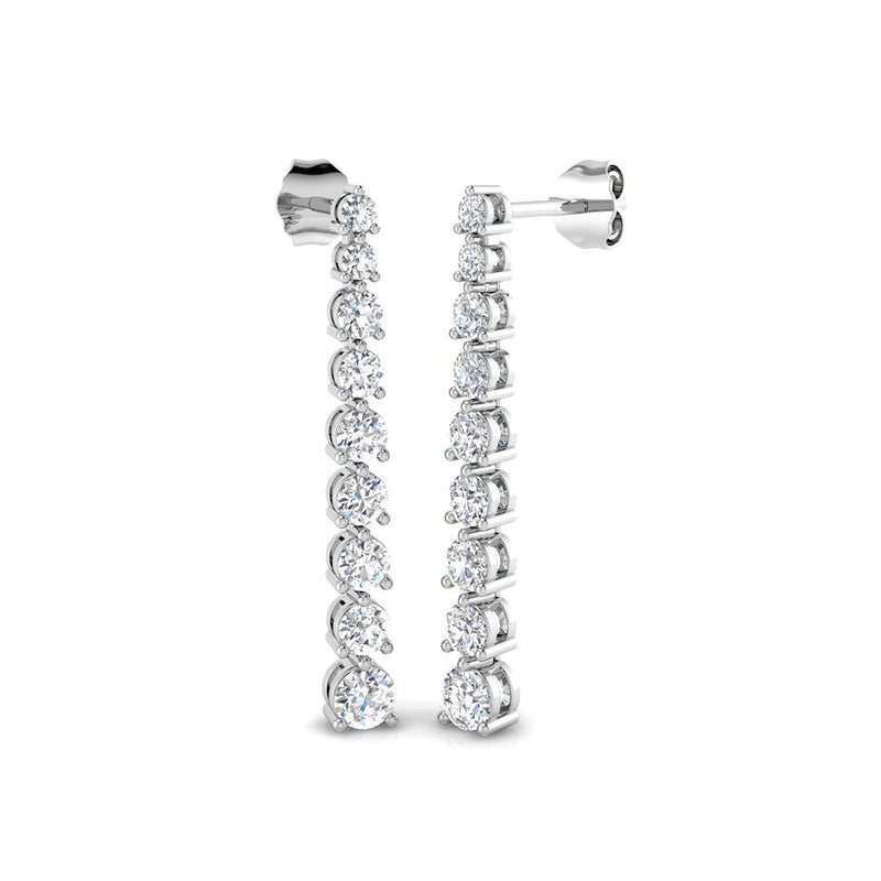 1.46ct Lab-Grown Diamond Graduated Drop Earrings