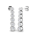 Lab-grown diamond drop earrings in 9ct White Gold