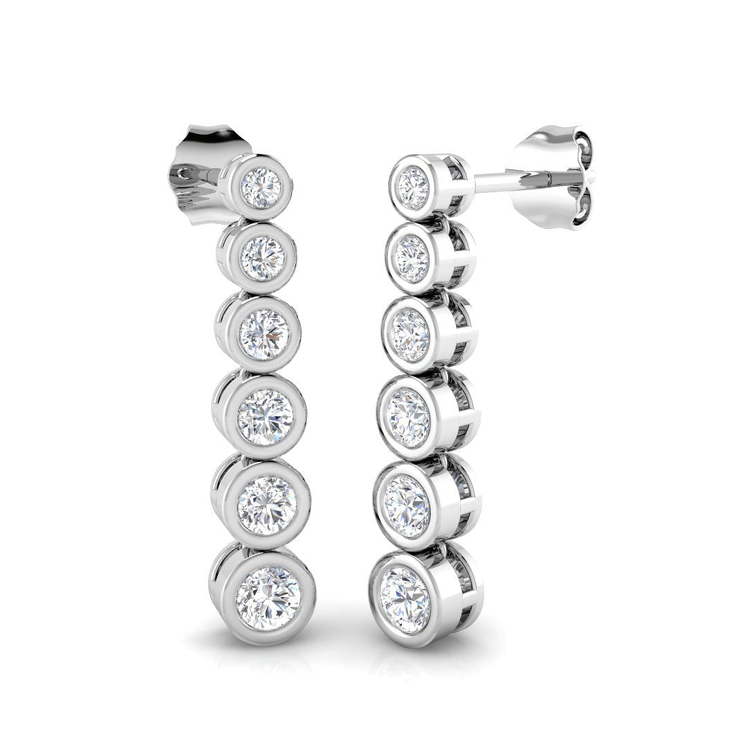 Lab-grown diamond drop earrings in 9ct White Gold