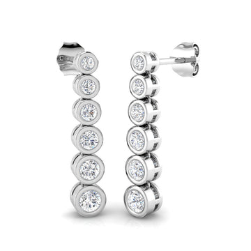 Lab-grown diamond drop earrings in 9ct White Gold