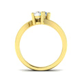 0.82ct Round Lab-Grown Diamond Two-Stone Ring – yellow gold view 4