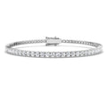 3ct Lab-Grown Diamond Round Tennis Bracelet in 9ct White Gold