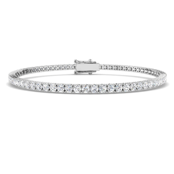 3ct Lab-Grown Diamond Round Tennis Bracelet
