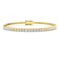 3ct Lab-Grown Diamond Round Tennis Bracelet in 9ct Yellow Gold