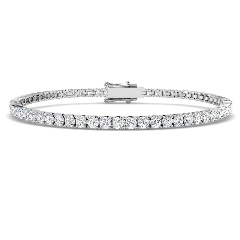 4.06ct Lab-Grown Diamond Round Tennis Bracelet