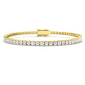 4.06ct Lab-Grown Diamond Round Tennis Bracelet in 9ct Yellow Gold