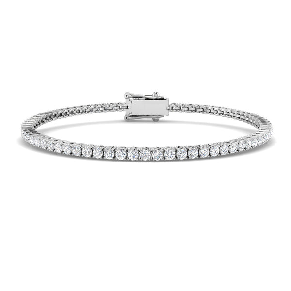 2.11ct Lab-Grown Diamond Round Tennis Bracelet