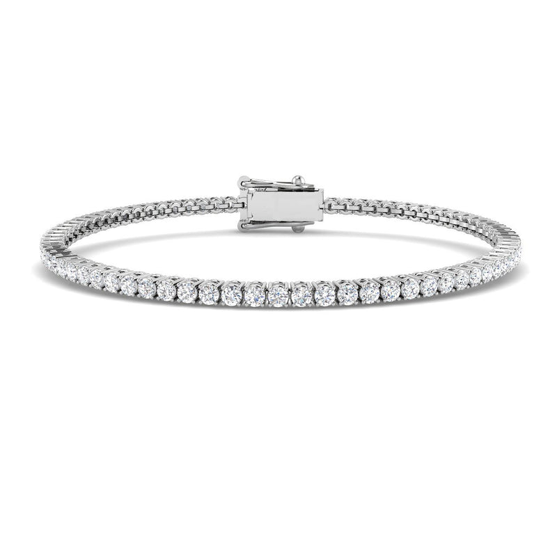 2.11ct Lab-Grown Diamond Round Tennis Bracelet