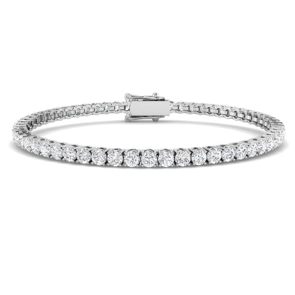5ct Lab-Grown Diamond Round Tennis Bracelet