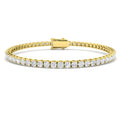 5ct Lab-Grown Diamond Round Tennis Bracelet in 9ct Yellow Gold