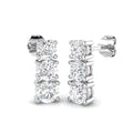 Lab-grown diamond round trilogy drop earrings in 9ct White Gold