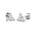 Lab-grown diamond round trio drop earrings in 9ct White Gold