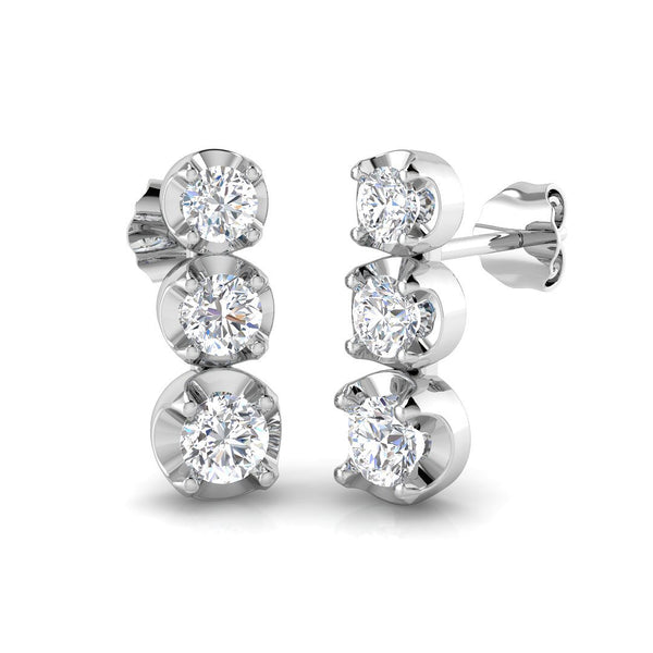 1.11ct Lab-Grown Diamond Illusion Trilogy Drop Earrings