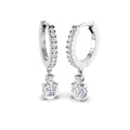Lab-grown diamond diamond hoop and two-stone drop earrings in 9ct White Gold
