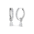 Lab-grown diamond diamond hoop and pear drop earrings in 9ct White Gold