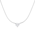 2.03ct lab-grown diamond heart-cut solitaire necklace in 9ct white gold