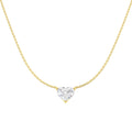 2.52ct lab-grown diamond heart-cut solitaire necklace in 9ct yellow gold