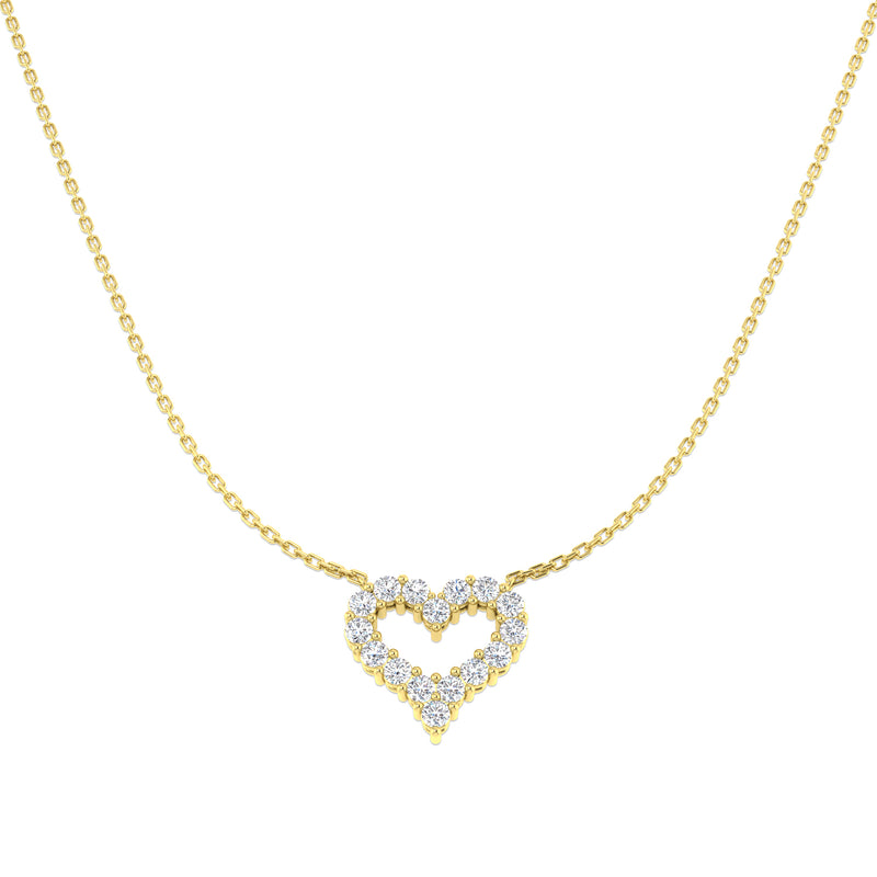 0.66ct Lab-Grown Diamond Open Heart Pendant Necklace