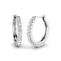 0.19ct lab-grown diamond classic single-row huggie hoop earrings in 9ct white gold