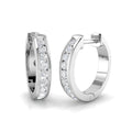 0.35ct lab-grown diamond channel-set small hoop earrings in 9ct white gold