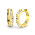 0.35ct lab-grown diamond channel-set small hoop earrings in 9ct yellow gold