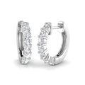 0.74ct lab-grown diamond seven-stone small hoop earrings in 9ct white gold