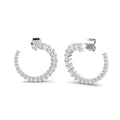 0.98ct lab-grown diamond graduated open hoop earrings in 9ct white gold