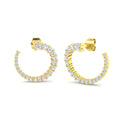 0.98ct lab-grown diamond graduated open hoop earrings in 9ct yellow gold