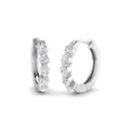 0.58ct lab-grown diamond five-stone huggie hoop earrings in 9ct white gold