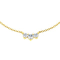 Lab-grown diamond round trilogy necklace