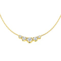Lab-grown diamond graduated five-stone necklace
