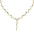 Lab-grown diamond cluster y-drop statement necklace