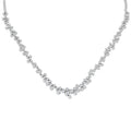 Lab-grown diamond graduated cluster statement necklace