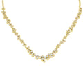 Lab-grown diamond graduated cluster statement necklace
